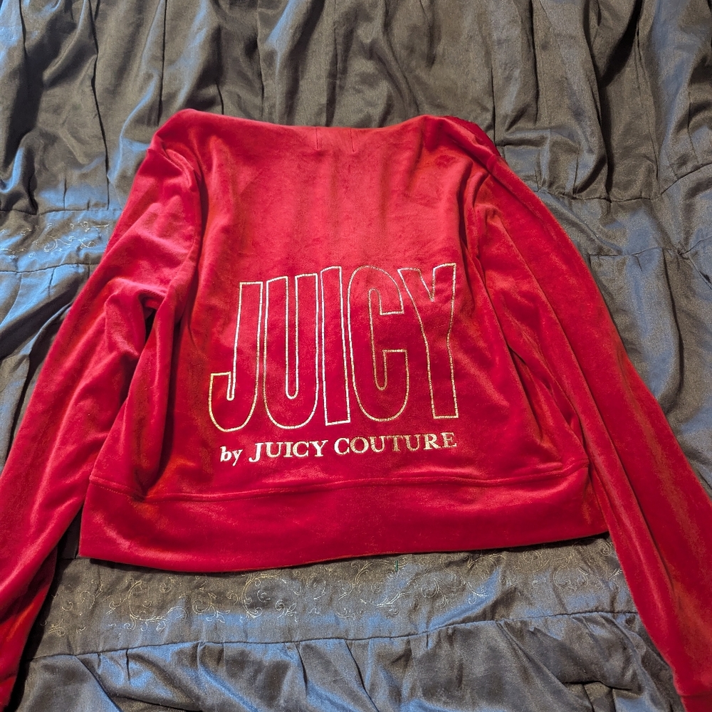 Juicy Couture Red Velour Jacket